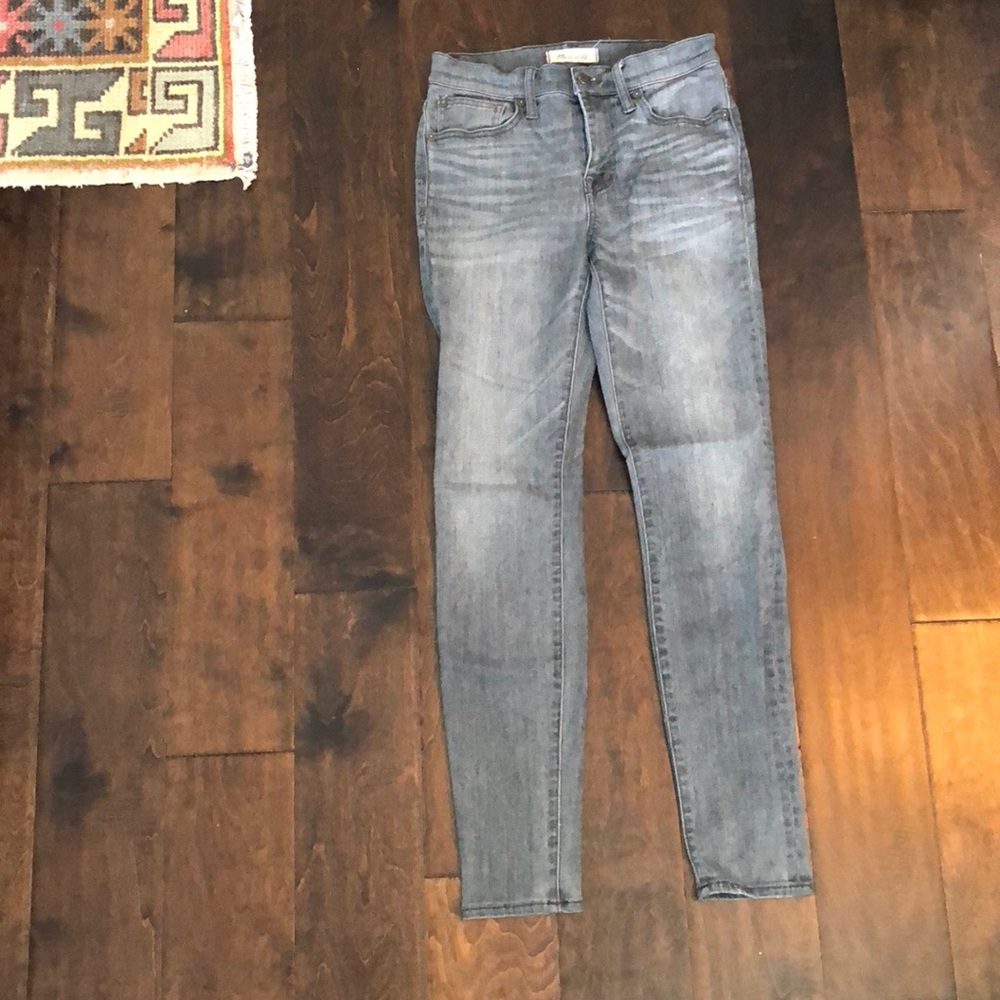 Madewell High Rise Grey Skinny Jeans